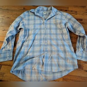 Lacoste Blue and White Casual Button‎ Down Shirt